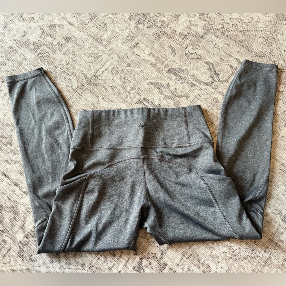 Athleta Heather Gray Cropped Leggings